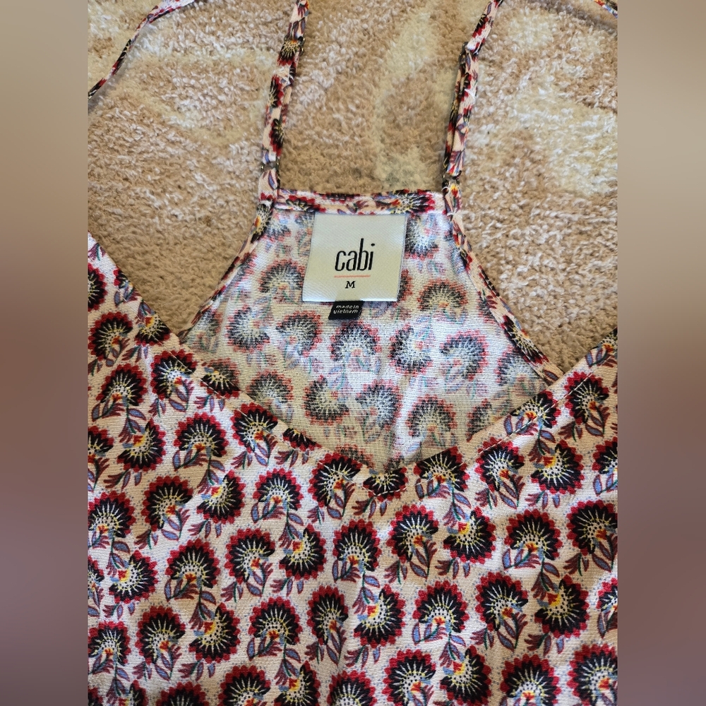 Cabi Poem Cami Size medium. Tile Print Razorback Halter Tank Blouse